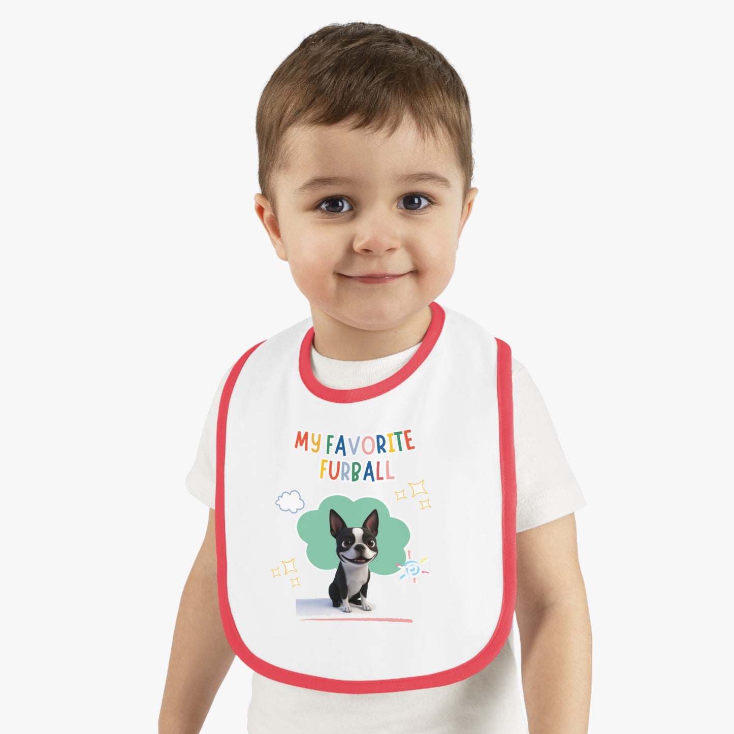 Boston Terrier Favorite Furball Baby Bib