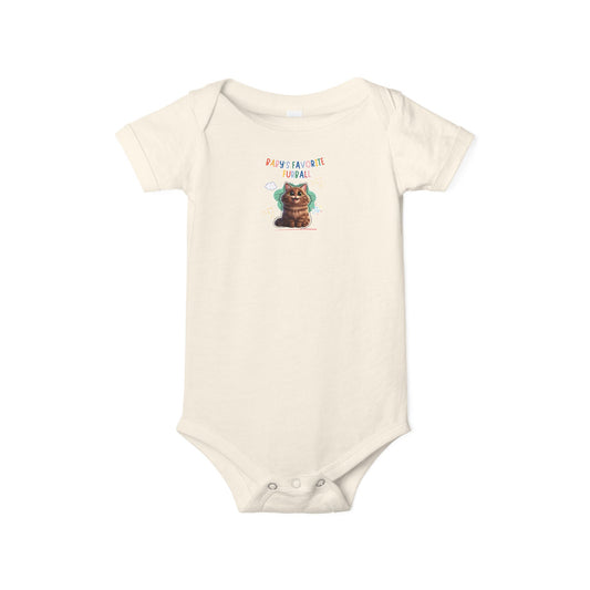 Long hair brown tabby cat Favorite Furball Onesie