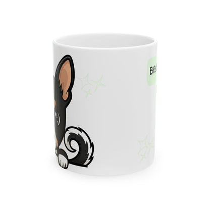 Basenji Peek-a-Boo Mug | Best Basenji Daddy Gift