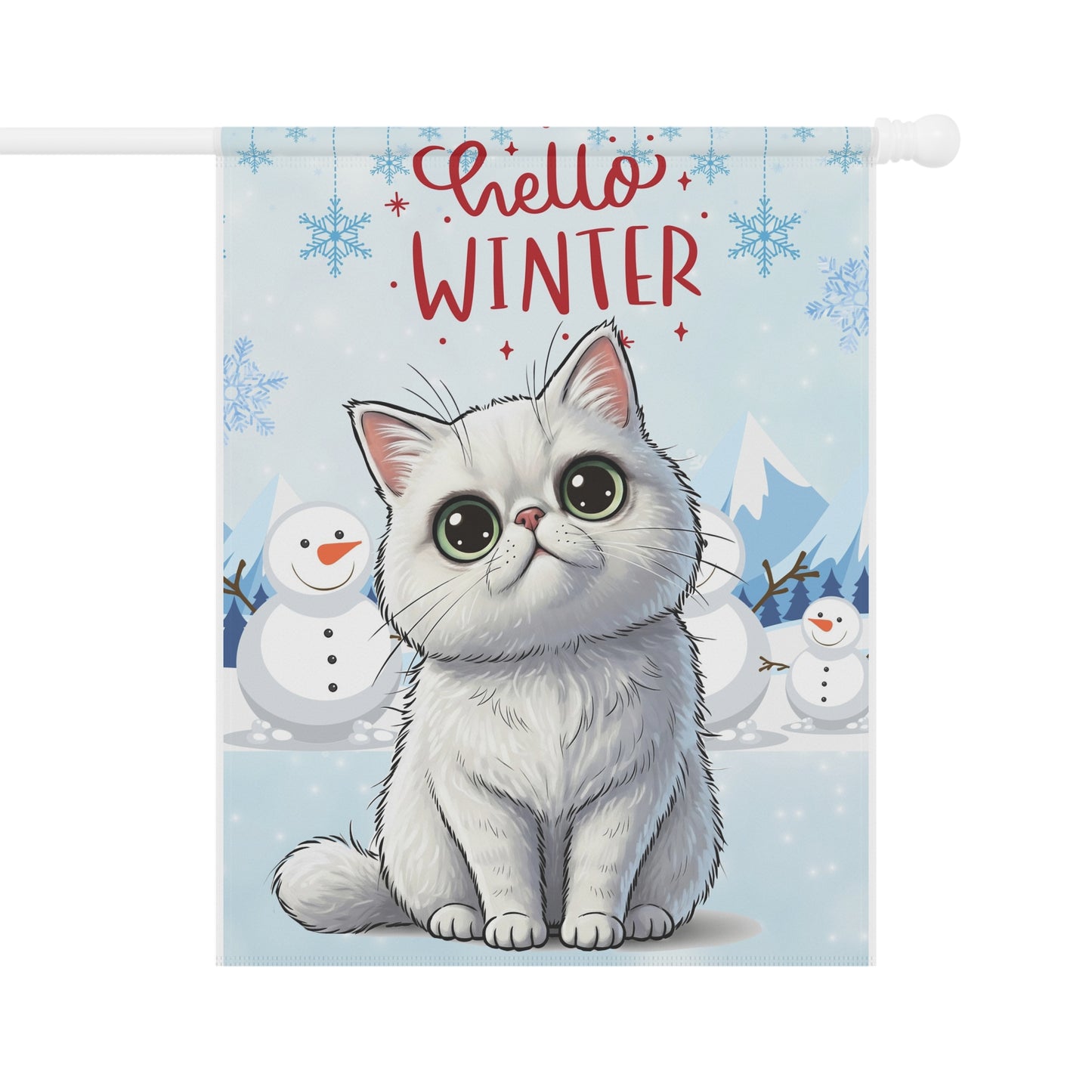 Exotic Shorthair Hello Winter Garden Banner