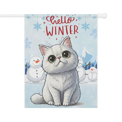 Exotic Shorthair Hello Winter Garden Banner