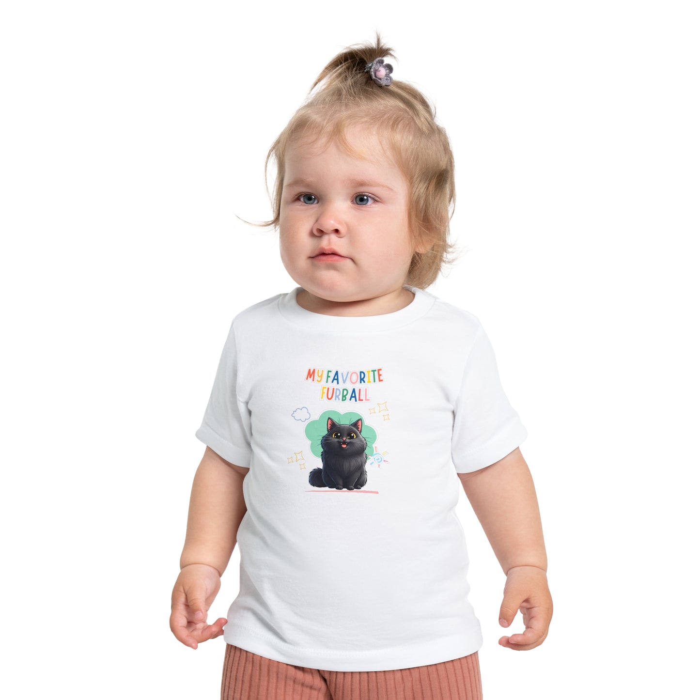 Long hair Black Cat Favorite Furball Baby Tee