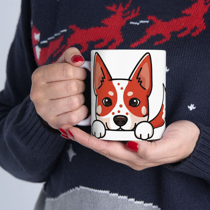Australian Cattle Dog Peek-a-Boo Mug | Best Heeler Daddy Gift