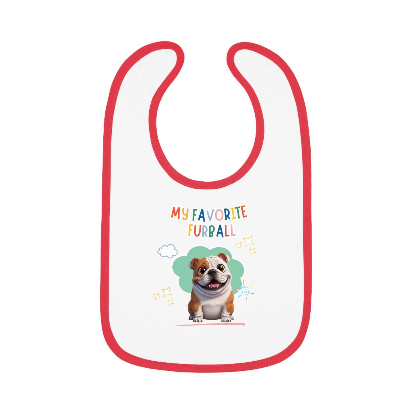 Bulldog Favorite Furball Baby Bib