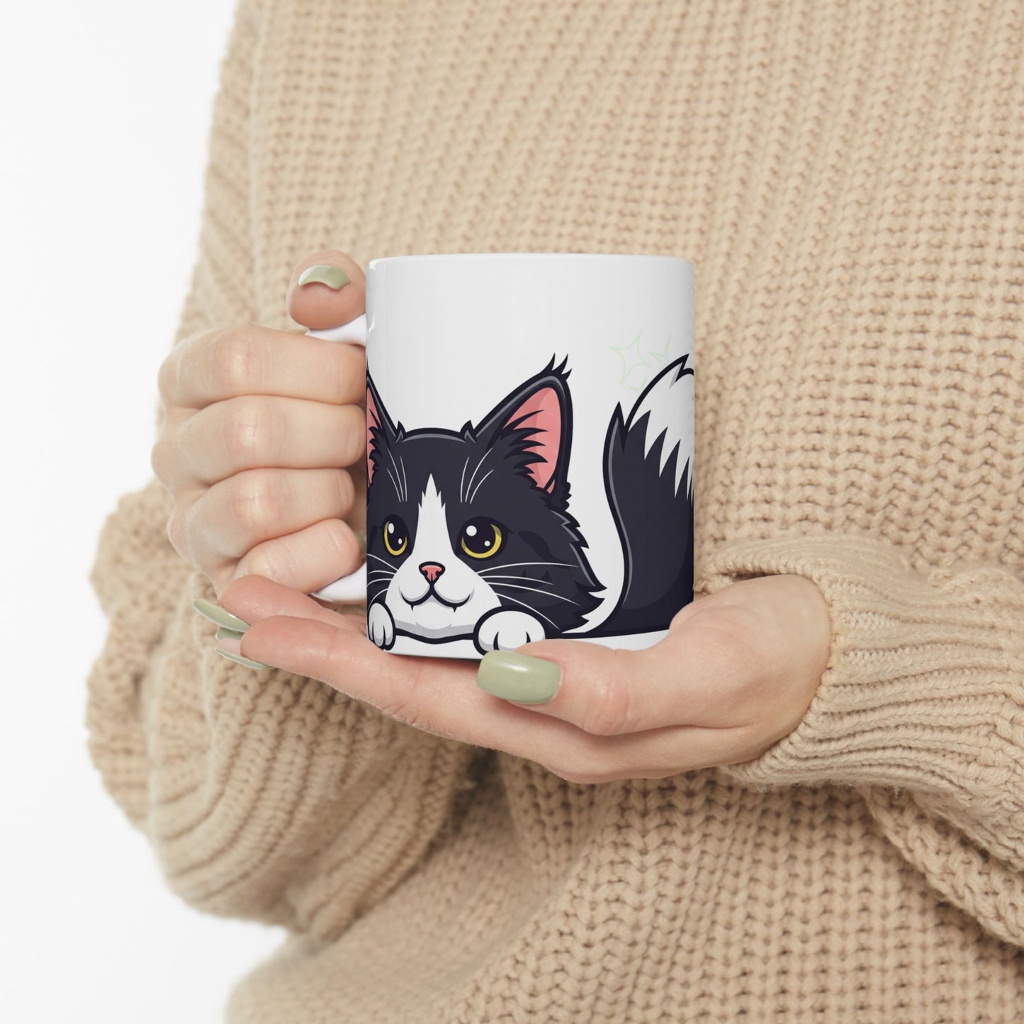 Cat Peek-a-Boo Mug | Best Cat Daddy Gift
