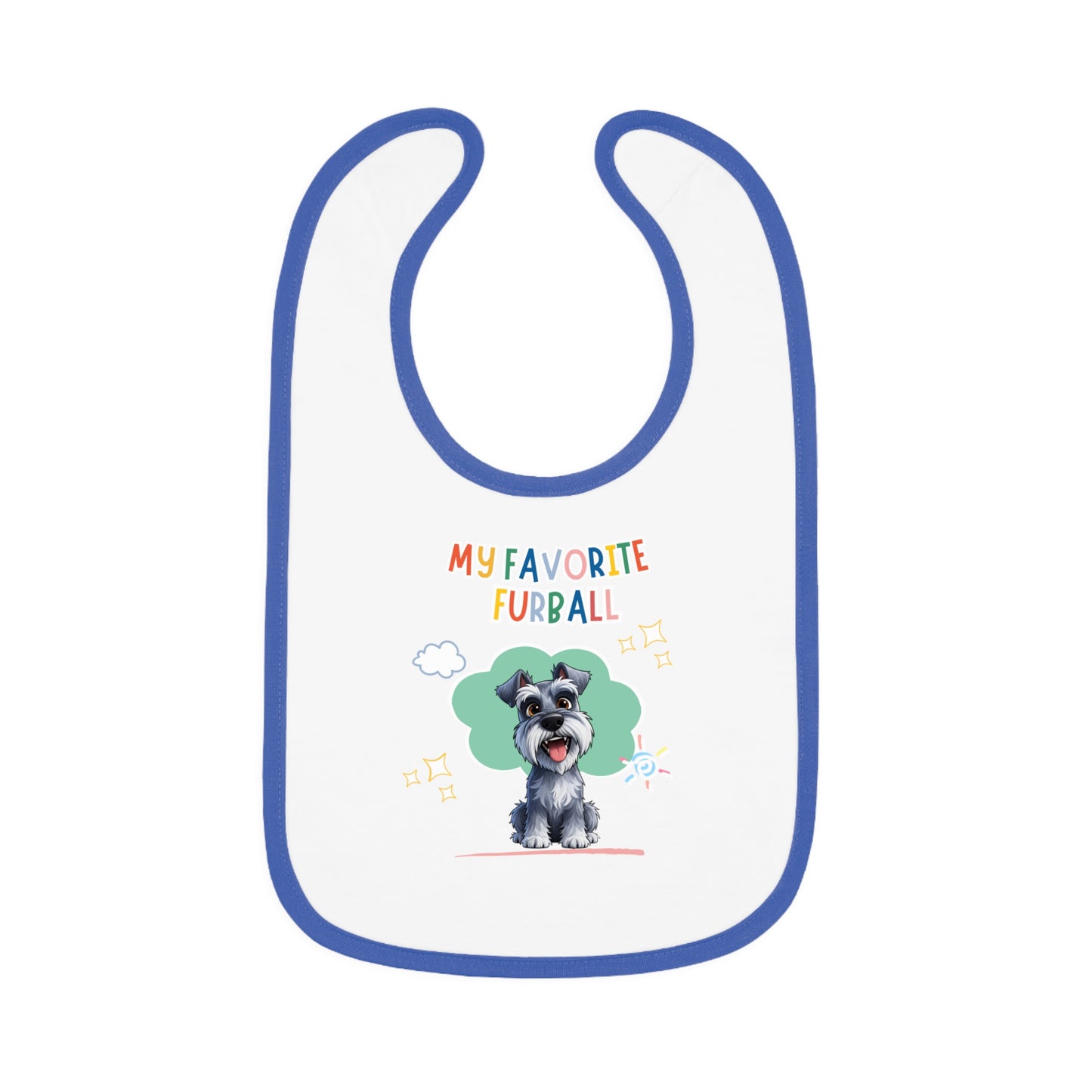 Schnauzer Favorite Furball Baby Bib