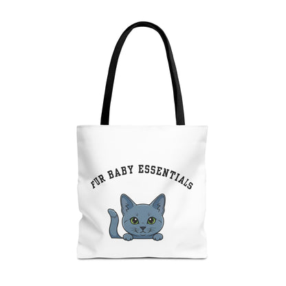 Short hair gray cat FurBaby Tote Bag