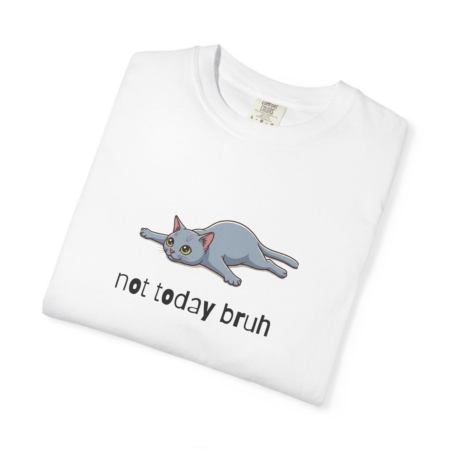 Short hair gray cat Not Today Bruh T-Shirt