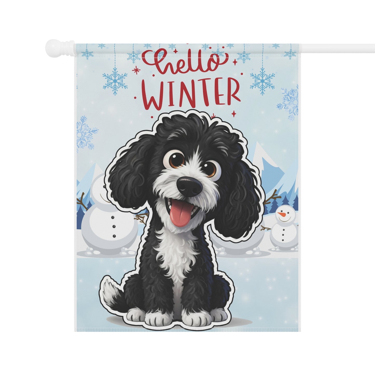 Portie Hello Winter Garden Banner