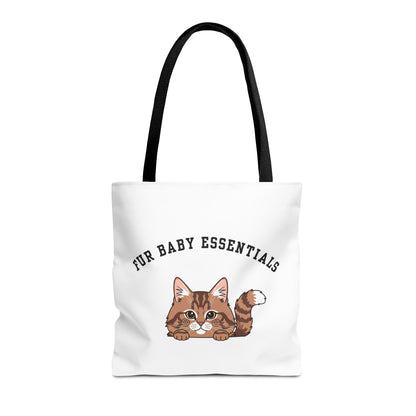 Long hair brown tabby cat FurBaby Tote Bag