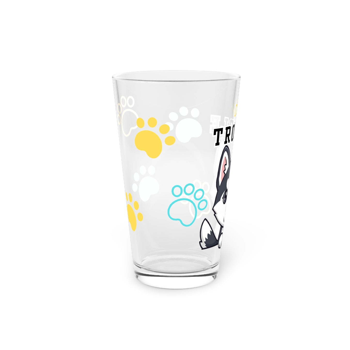 Husky Tiny Trouble Pint Glass