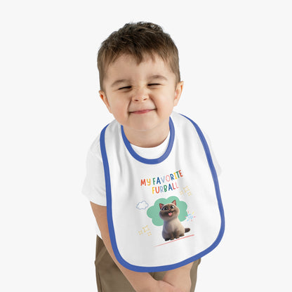 Siamese Cat Favorite Furball Baby Bib