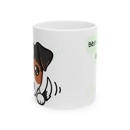 Jack Russell Terrier Peek-a-Boo Mug | Best Jack Russell Daddy