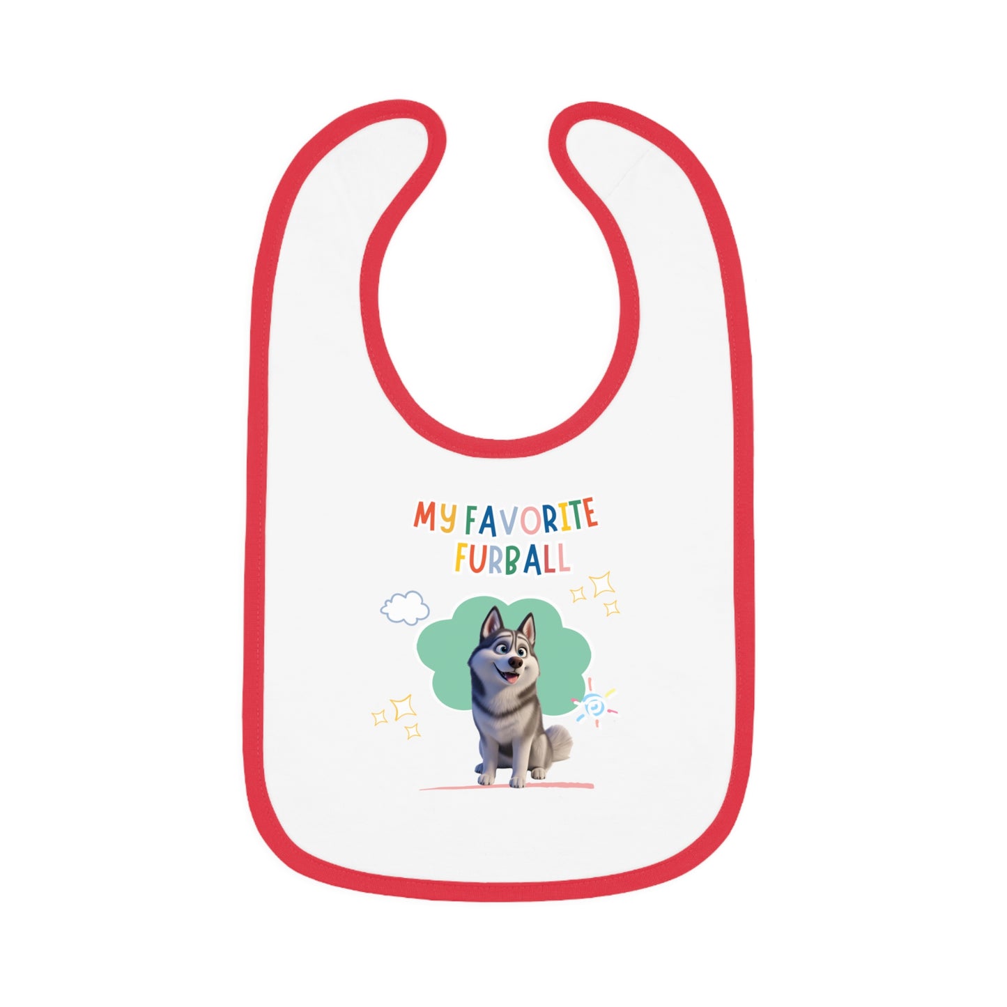 Husky Favorite Furball Baby Bib