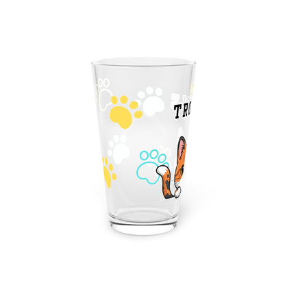 Short hair tortoiseshell cat Tiny Trouble Pint Glass