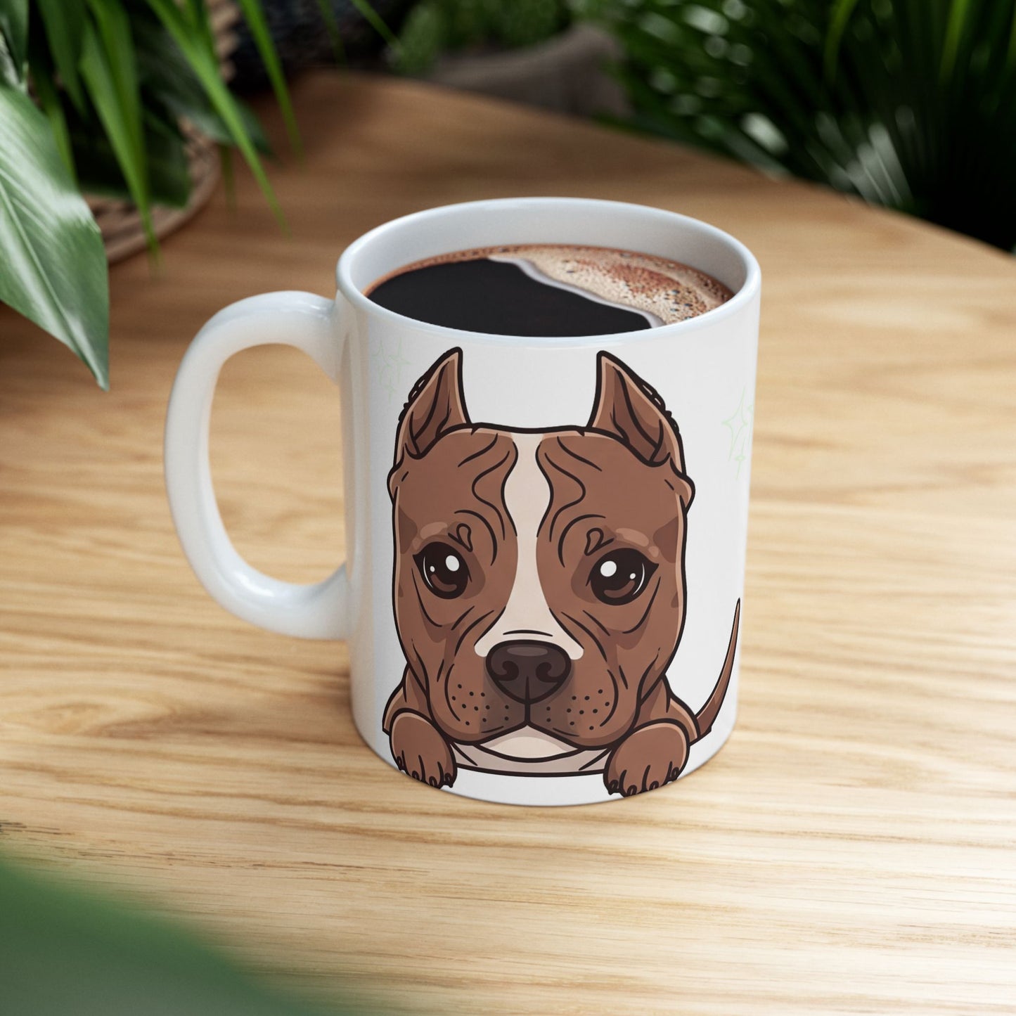 Pitbull Peek-a-Boo Mug | Best Pitbull Mama Gift