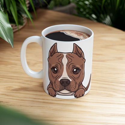 Pitbull Peek-a-Boo Mug | Best Pitbull Mama Gift