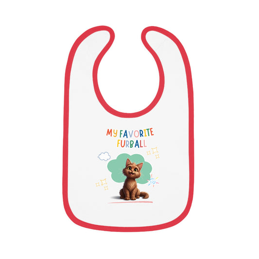 Long hair Brown Cat Favorite Furball Baby Bib