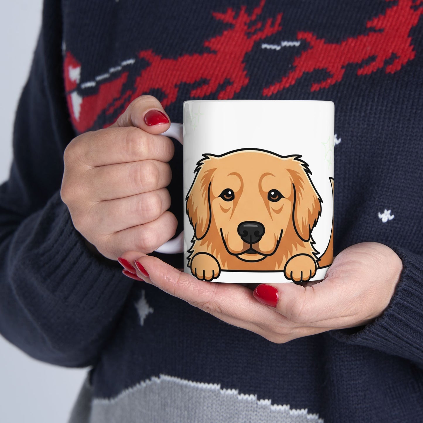 Golden Retriever Peek-a-Boo Mug | Best Golden Retriever Daddy Gift