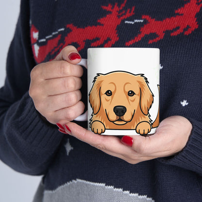 Golden Retriever Peek-a-Boo Mug | Best Golden Retriever Daddy Gift