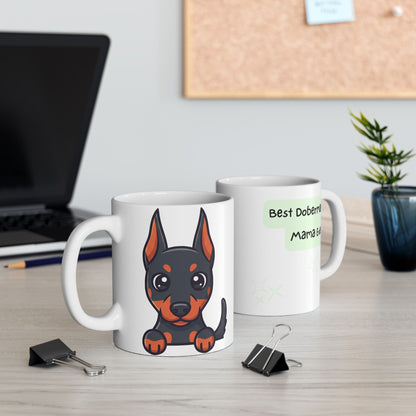 Doberman Peek-a-Boo Mug | Best Doberman Mama Gift