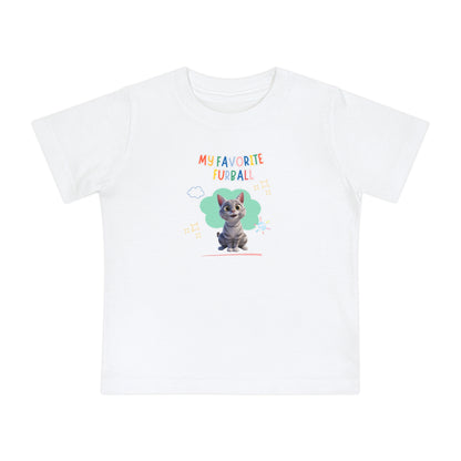 Short hair silver tabby cat Favorite Furball Baby Tee