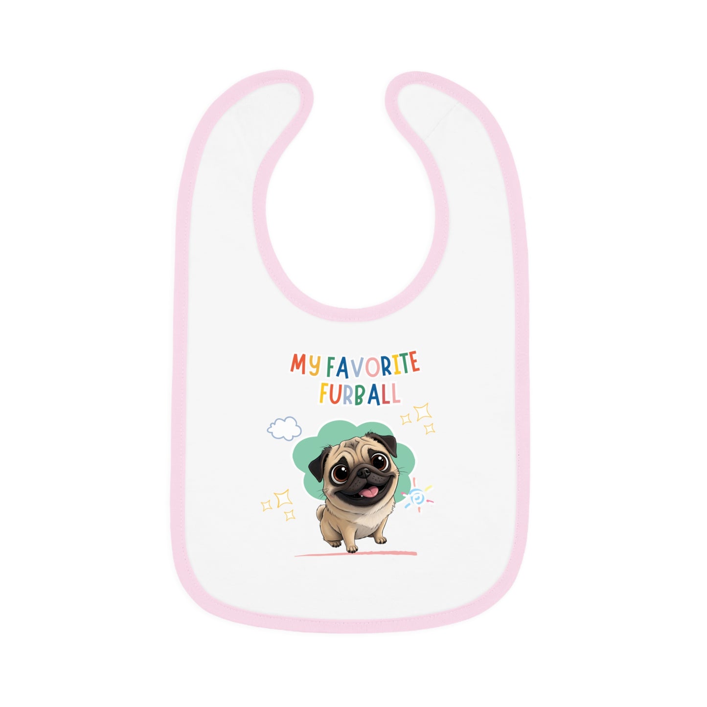 Pug Favorite Furball Baby Bib
