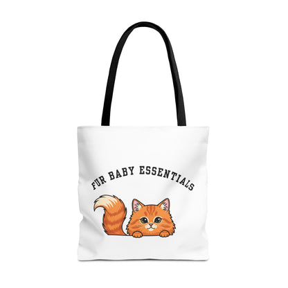 Long hair orange cat FurBaby Tote Bag