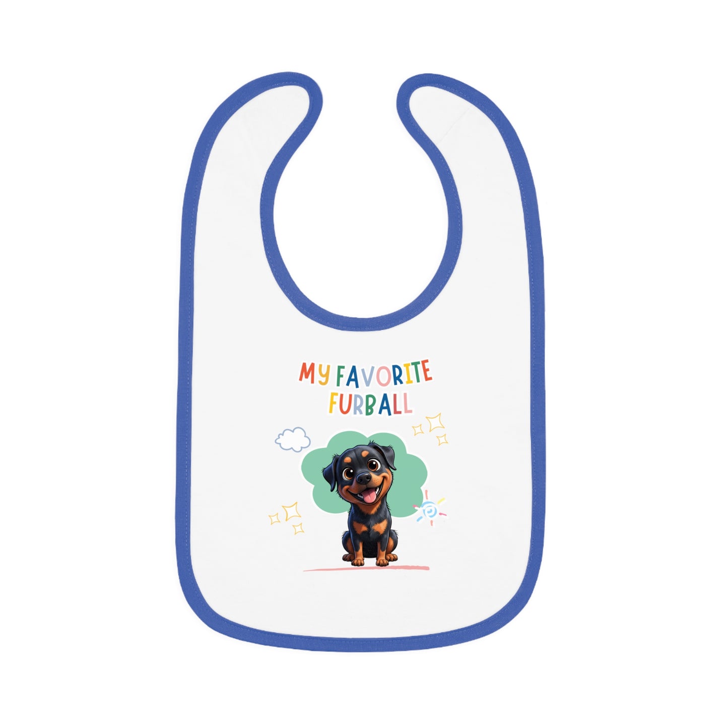 Rottweiler Favorite Furball Baby Bib
