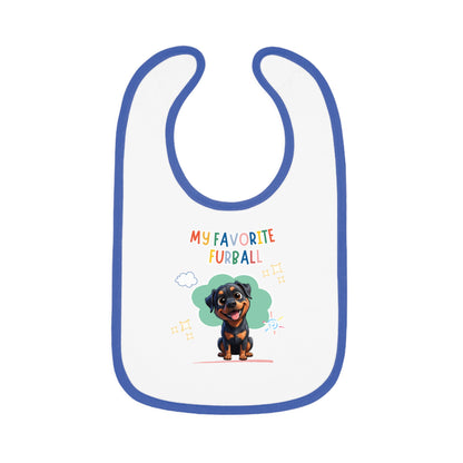 Rottweiler Favorite Furball Baby Bib