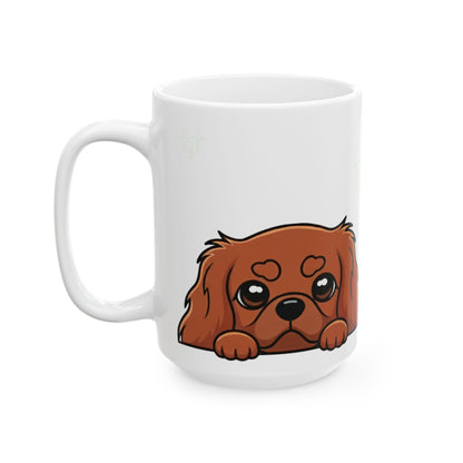 Cavalier King Charles Spaniel Peek-a-Boo Mug | Best Cavalier Mama Gift