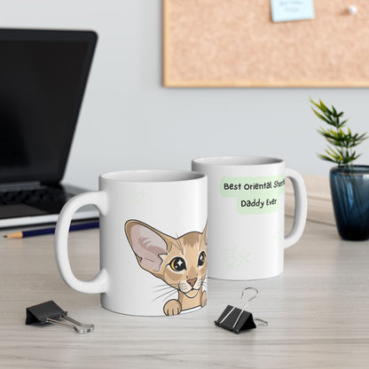 Oriental Shorthair Peek-a-Boo Mug | Best Oriental Shorthair Daddy Gift