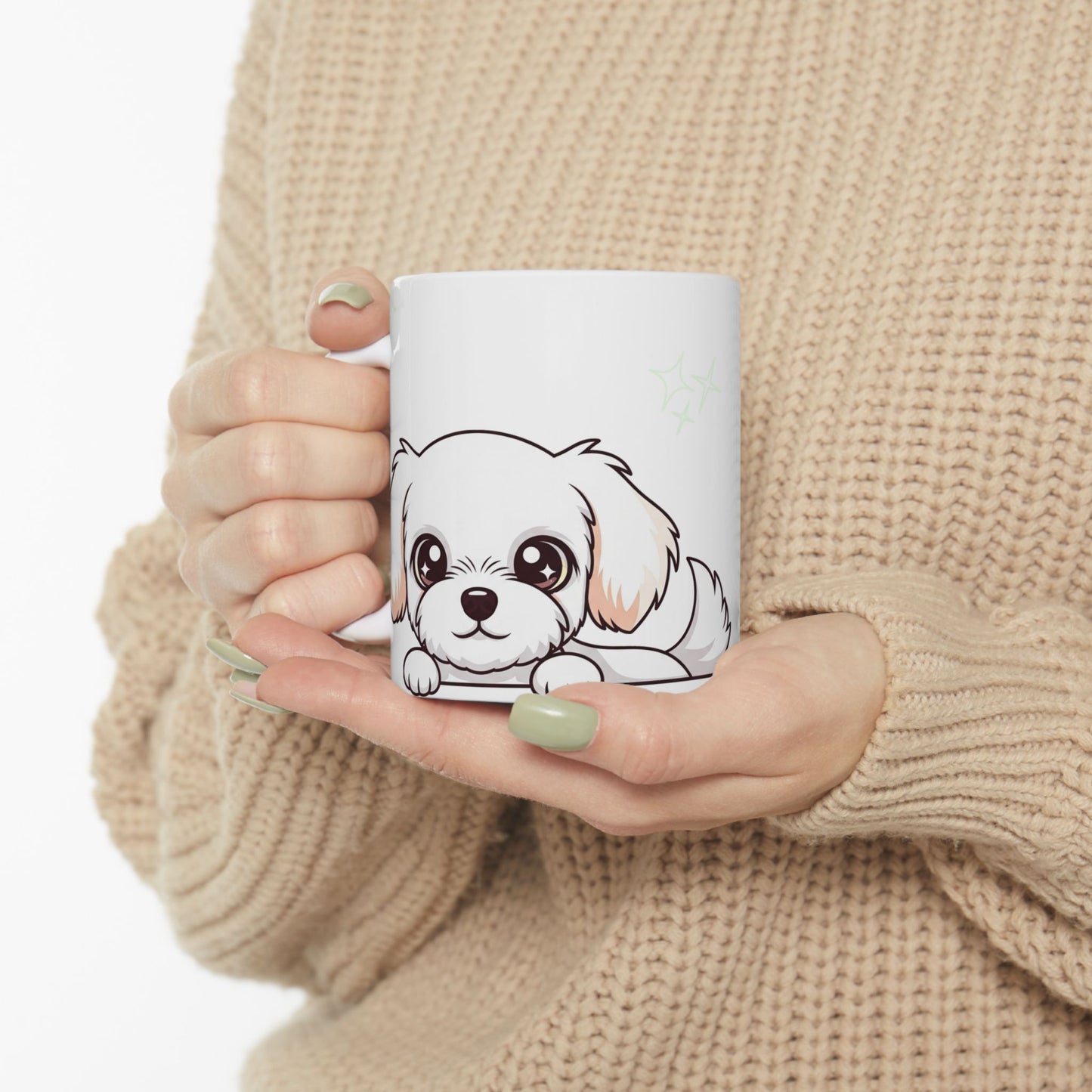 Maltese Peek-a-Boo Mug | Best Maltese Daddy Gift