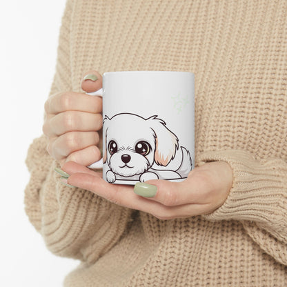 Maltese Peek-a-Boo Mug | Best Maltese Daddy Gift