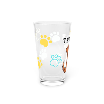 Irish Terrier Tiny Trouble Pint Glass