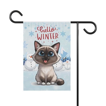 Ragdoll Hello Winter Garden Banner