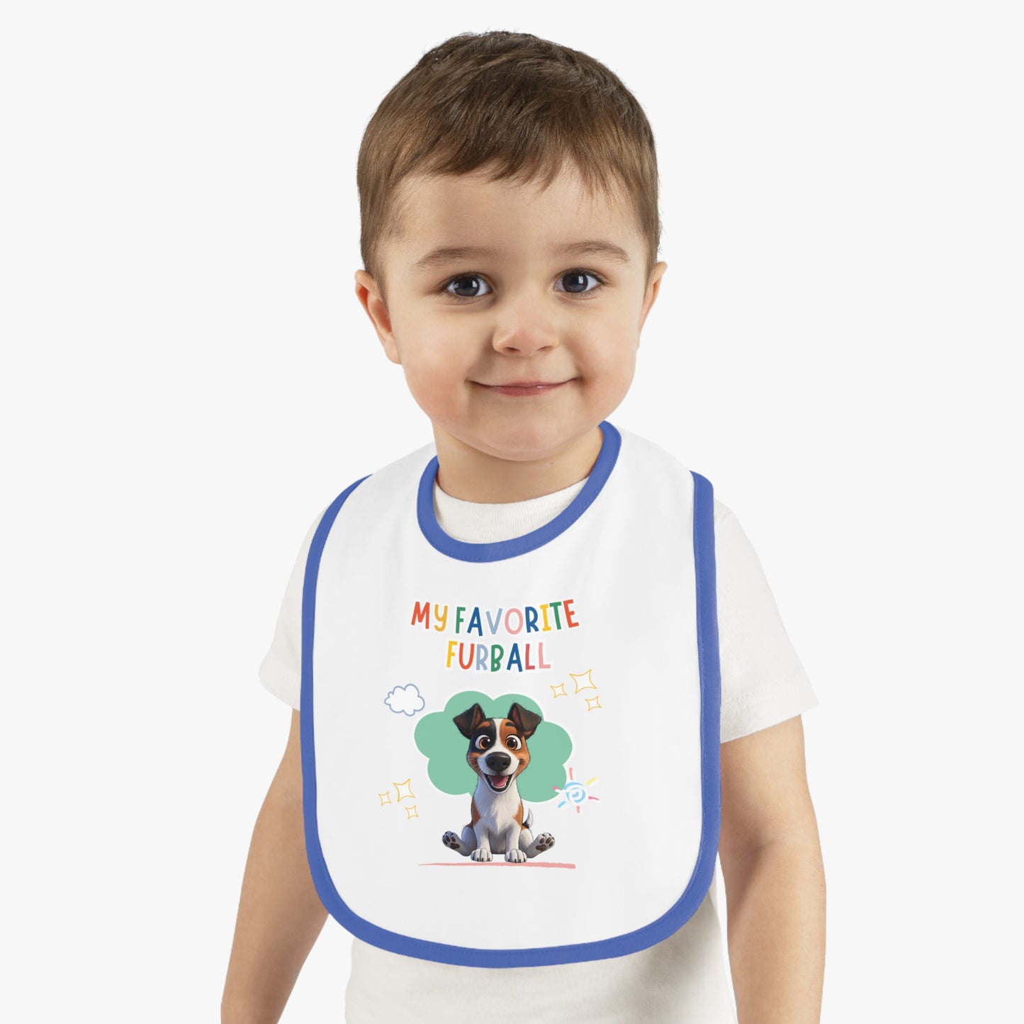 Jack Russell Favorite Furball Baby Bib