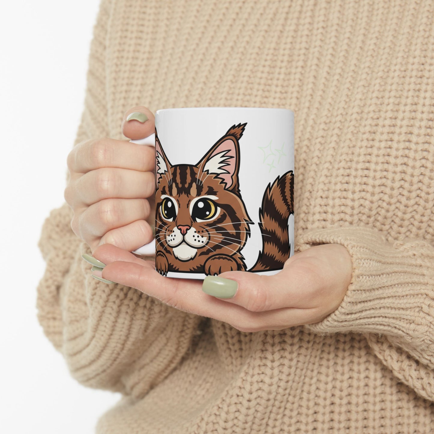 Maine Coon Peek-a-Boo Mug | Best Maine Coon Mama Gift
