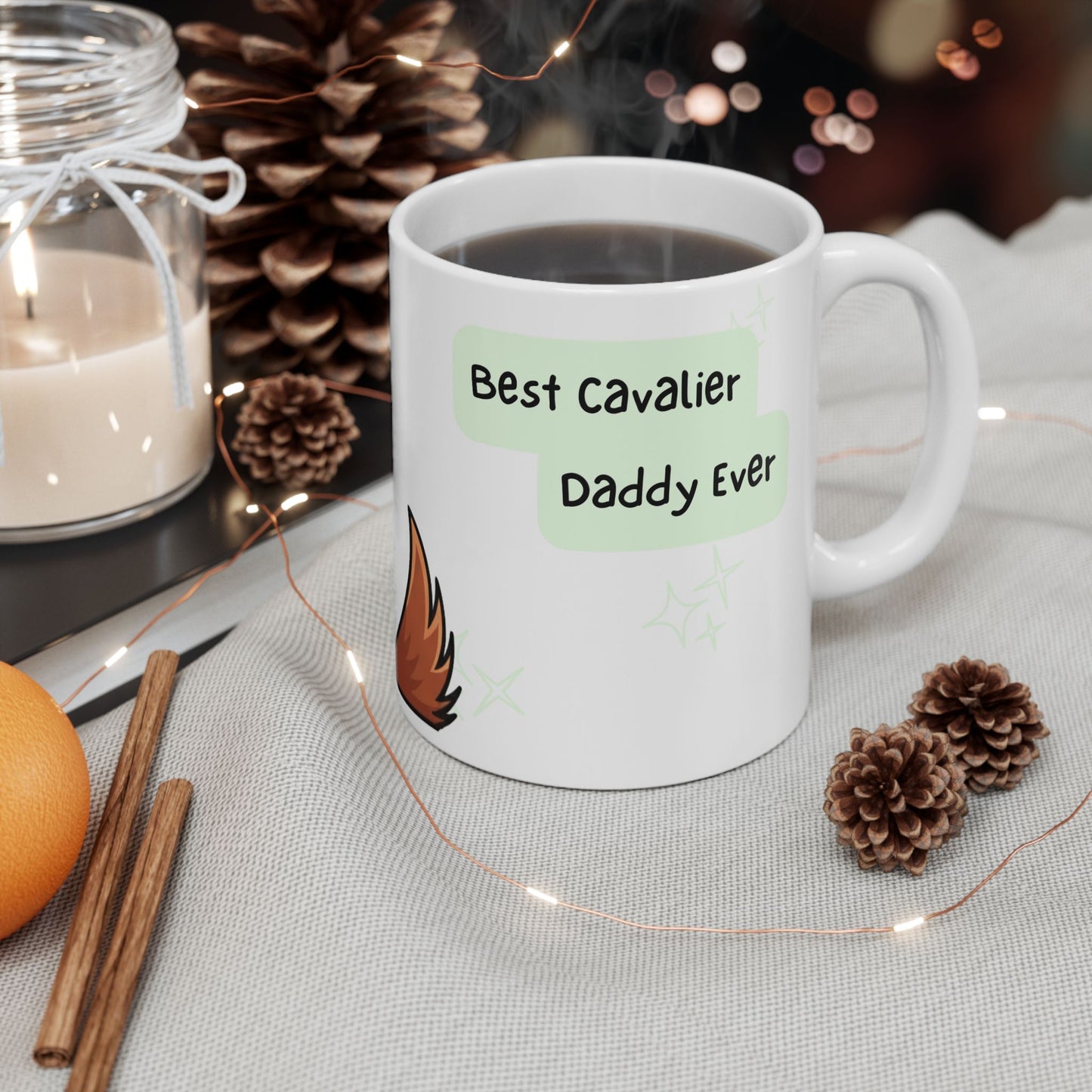 Cavalier King Charles Spaniel Peek-a-Boo Mug | Best Cavalier Daddy Gift