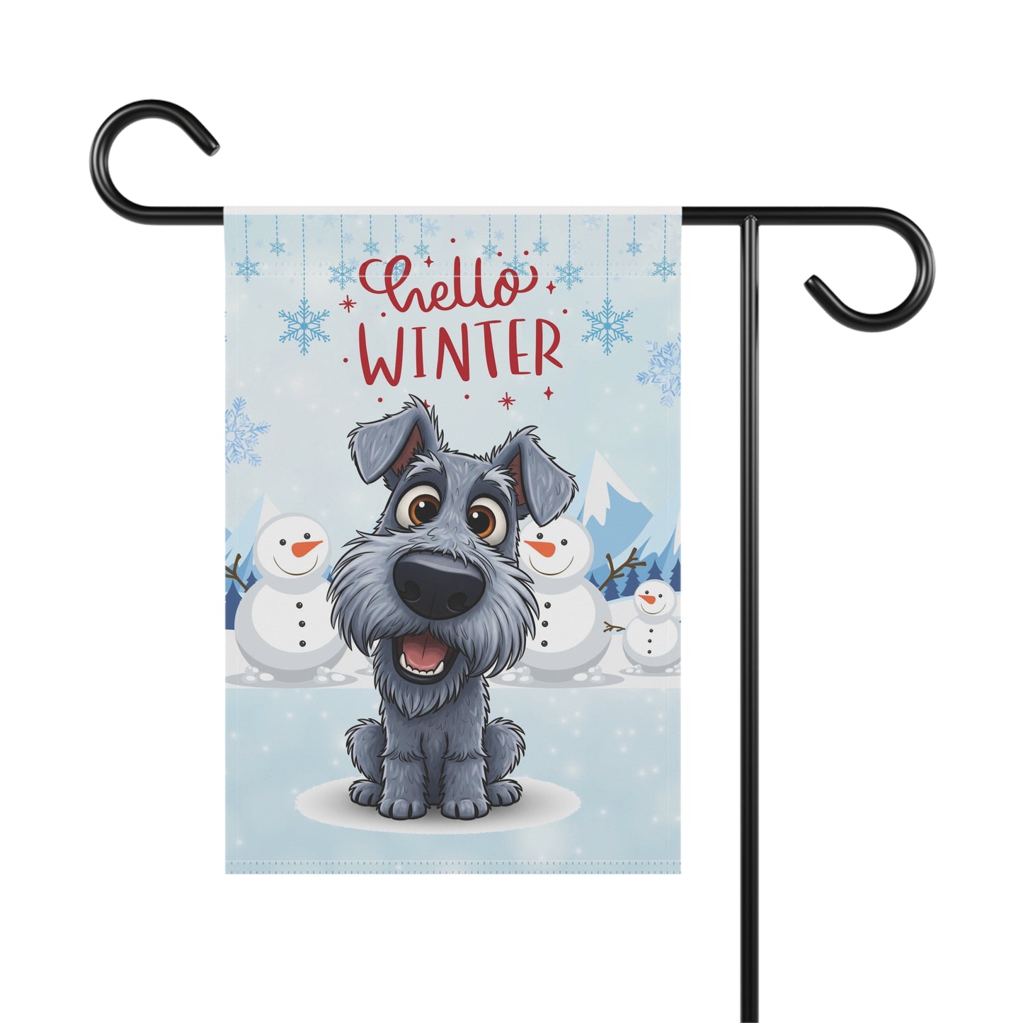 Kerry Blue Hello Winter Garden Banner