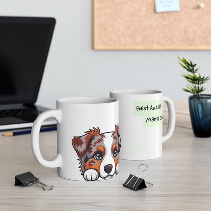 Australian Shepherd Peek-a-Boo Mug | Best Aussie Mama Gift