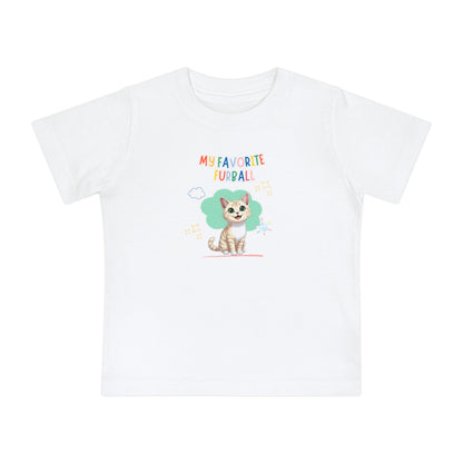 Short hair cream cat Favorite Furball Baby Tee