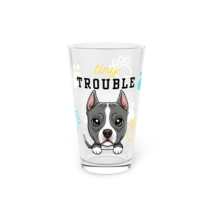 Staffy Tiny Trouble Pint Glass