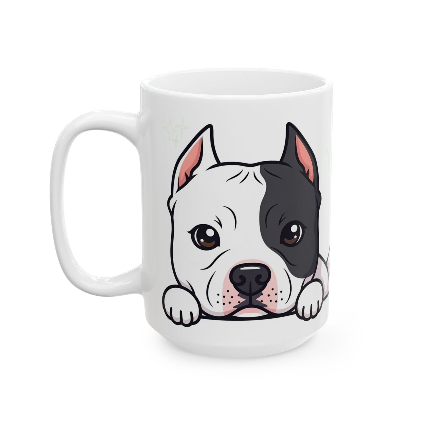 Pitbull Peek-a-Boo Mug | Best Pitbull Daddy Gift