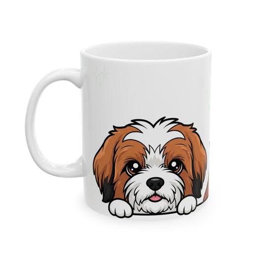 Tibetan Terrier Peek-a-Boo Mug | Best Tibetan Terrier Daddy