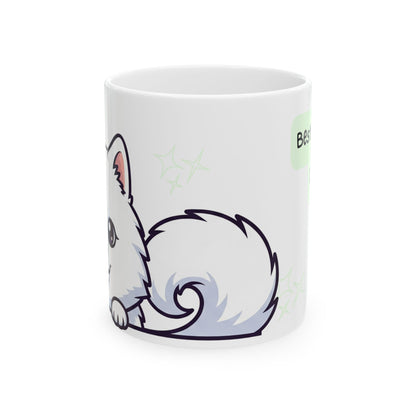 Samoyed Peek-a-Boo Mug | Best Samoyed Daddy Gift