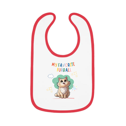 Long hair Cream Cat Favorite Furball Baby Bib