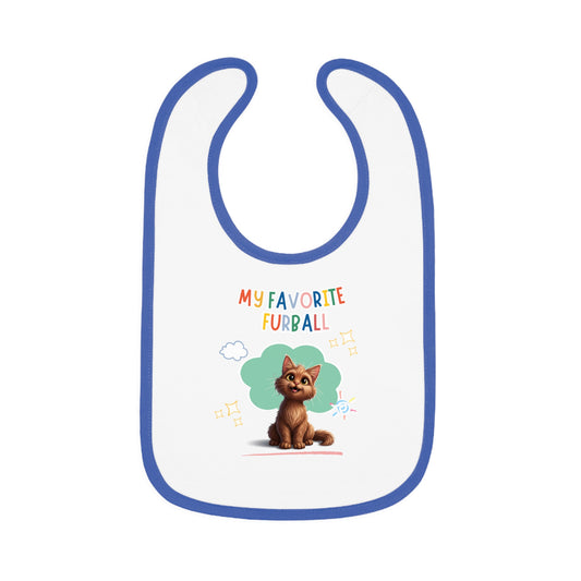 Long hair Brown Cat Favorite Furball Baby Bib