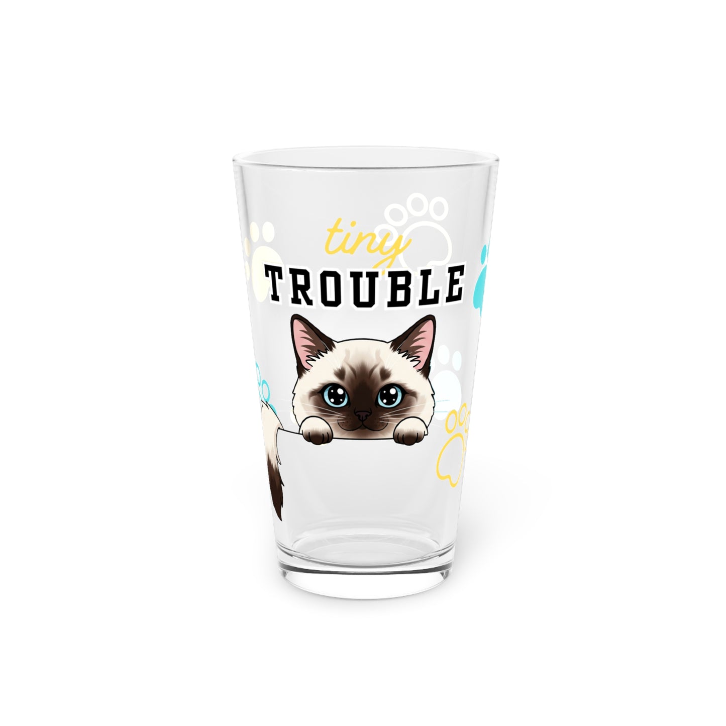 Siamese Tiny Trouble Pint Glass