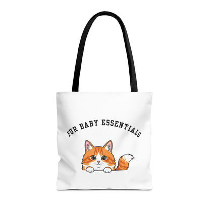 Long hair bi-color orange cat FurBaby Tote Bag